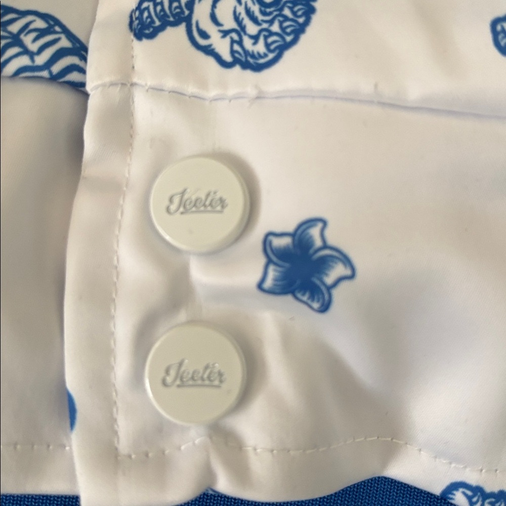 Blue and White Tiger Print Men's Jacket - Picture 4 of 10